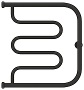 Водяной полотенцесушитель Сунержа Лира 50x50 15-4011-5050 цвет Тёмный титан муар-1