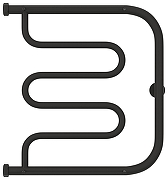 Водяной полотенцесушитель Сунержа Лира 50x50 15-4012-5050 цвет Тёмный титан муар-1