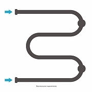 Водяной полотенцесушитель Сунержа М-образный 50x50 31-4008-5050 цвет Матовый чёрный-3
