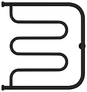 Водяной полотенцесушитель Сунержа Лира 60x60 31-4012-6060 цвет Матовый чёрный-1