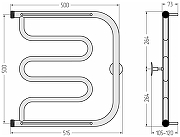 Водяной полотенцесушитель Сунержа Тандем 50x50 00016-5050 Без покрытия-4