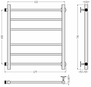 Водяной полотенцесушитель Сунержа Версия-Б 60x60 00610-6060 Без покрытия-4