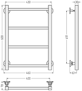 Водяной полотенцесушитель Сунержа Версия-КН 60x40 00640-6040 Без покрытия-3