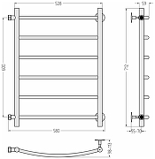 Водяной полотенцесушитель Сунержа Версия-Б2 60x50 12612-6050 цвет Белый-4