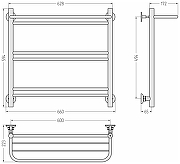 Водяной полотенцесушитель Сунержа Версия-Н1 60x60 12621-6060 цвет Белый-4