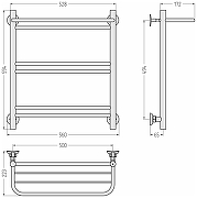 Водяной полотенцесушитель Сунержа Версия-Н1 60x50 17621-6050 цвет Чёрный-4