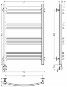 Электрический полотенцесушитель Сунержа Формат 10 80x50 00511-8050 Без покрытия-3