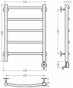 Электрический полотенцесушитель Сунержа Формат 12 60x40 00512-6040 Без покрытия-4
