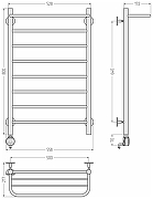 Электрический полотенцесушитель Сунержа Формат 20 80x50 00521-8050 Без покрытия-3