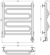 Электрический полотенцесушитель Сунержа Формат 22 60x50 00522-6050 Без покрытия-4