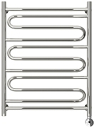 Электрический полотенцесушитель Сунержа Формат 22 80x60 00522-8060 Без покрытия-1