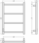 Электрический полотенцесушитель Сунержа Формат 26 60x40 12527-6040 цвет Белый-3