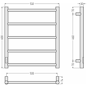 Электрический полотенцесушитель Сунержа Формат 27 60x50 12529-6050 цвет Белый-4