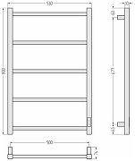 Электрический полотенцесушитель Сунержа Формат 26 80x50 17526-8050 цвет Чёрный-3