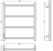 Электрический полотенцесушитель Сунержа Формат 26 60x50 17527-6050 цвет Чёрный-3