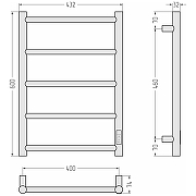 Электрический полотенцесушитель Сунержа Формат 27 60x40 17528-6040 цвет Чёрный-4
