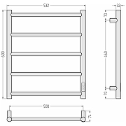 Электрический полотенцесушитель Сунержа Формат 27 60x50 17528-6050 цвет Чёрный-4