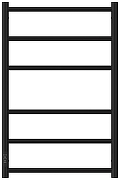 Электрический полотенцесушитель Сунержа Формат 27 80x50 17529-8050 цвет Чёрный-1