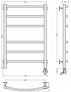 Электрический полотенцесушитель Сунержа Формат 12 80x50 30512-8050 цвет Матовый белый-4