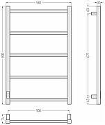 Электрический полотенцесушитель Сунержа Формат 26 80x50 30527-8050 цвет Матовый белый-3