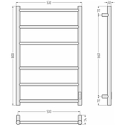 Электрический полотенцесушитель Сунержа Формат 27 80x50 30528-8050 цвет Матовый белый-4