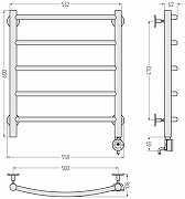 Электрический полотенцесушитель Сунержа Формат 12 60x50 31512-6050 цвет Матовый чёрный-4
