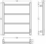 Электрический полотенцесушитель Сунержа Формат 26 60x50 31526-6050 цвет Матовый чёрный-3