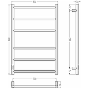 Электрический полотенцесушитель Сунержа Формат 27 80x50 31529-8050 цвет Матовый чёрный-4