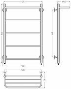 Электрический полотенцесушитель Сунержа Формат 30 80x50 00530-8050 Без покрытия-3