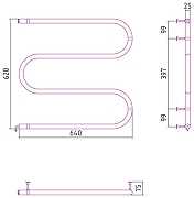 Электрический полотенцесушитель Сунержа М-образный 60x60 00503-6060 Без покрытия-3