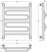 Водяной полотенцесушитель Сунержа Элегия+ 60x50 9010-0205-6050 цвет RAL 9010 Белый-1