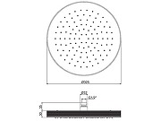 Верхний душ Fima Carlo Frattini Park Lane F1140/2HS цвет Шампань брашированная-1