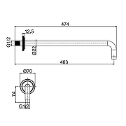 Кронштейн для верхнего душа Fima Carlo Frattini Park Lane F1338.45CR цвет Хром-1