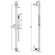 Душевой гарнитур Fima Carlo Frattini Sliding rail F2009SN цвет Никель брашированный-1