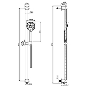 Душевой гарнитур Fima Carlo Frattini Sliding rail F2039CR цвет Хром-1