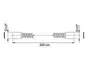 Душевой шланг Fima Carlo Frattini Shower accessories F2128/200SN цвет Никель брашированный-1