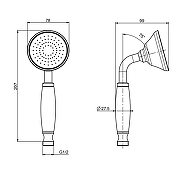 Ручной душ Fima Carlo Frattini Handshowers F2059OR цвет Золото-1