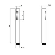 Ручной душ Fima Carlo Frattini Handshowers F2067OTCS цвет Черный хром брашированный-1