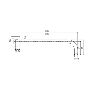 Кронштейн для верхнего душа Fima Carlo Frattini Showerhead F2138HS цвет Шампань брашированная-1