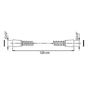 Душевой шланг Fima Carlo Frattini Shower accessories F2128/120OS цвет Золото брашированное-1