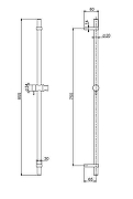 Душевая штанга Fima Carlo Frattini Sliding rail F2150/1HS цвет Шампань брашированная-1