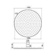 Верхний душ Fima Carlo Frattini Showerhead F2224/2CN цвет Черный хром-1