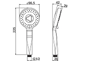 Ручной душ Fima Carlo Frattini Handshowers F2298CN цвет Черный хром-1