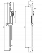 Душевой гарнитур Fima Carlo Frattini Sliding rail F2420CR цвет Хром-1