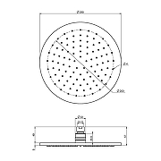 Верхний душ Fima Carlo Frattini Showerhead F2621/2HS цвет Шампань брашированная-1