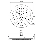 Верхний душ Fima Carlo Frattini Showerhead F2621/2SN цвет Никель брашированный-1