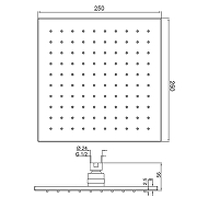 Верхний душ Fima Carlo Frattini Showerhead F2630/2SN цвет Никель брашированный-1