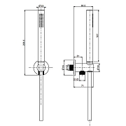 Душевой гарнитур Fima Carlo Frattini Spillo Steel F2951/4INOX цвет Нержавеющая сталь матовая-1