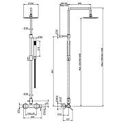 Душевая система Fima Carlo Frattini Shower column F3035/2NS цвет Черный матовый-1