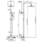 Душевая система Fima Carlo Frattini Shower column F3035/2OS цвет Золото брашированное-1